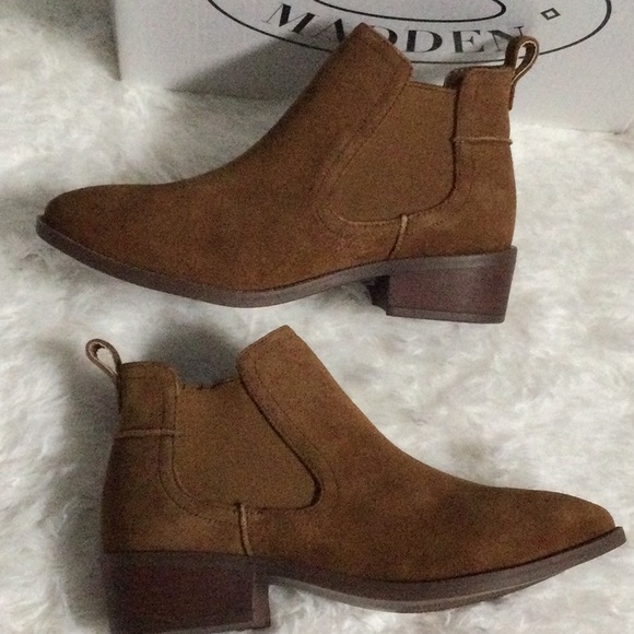 NIB Steve Madden Dabble Cognac Suede Boots - Picture 5 of 7